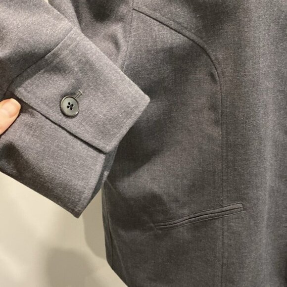 Ralph Lauren Jacket Blazer Wool Gray Zip Up Size 20 - Picture 9 of 16